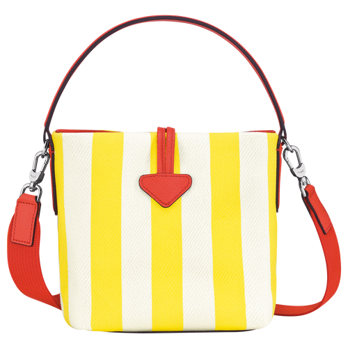 Roseau Essential Bucket bag XS, Yellow/White