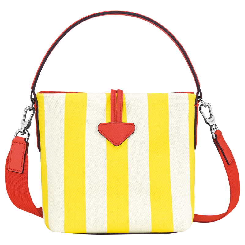 Roseau Essential Bucket bag XS, Yellow/White