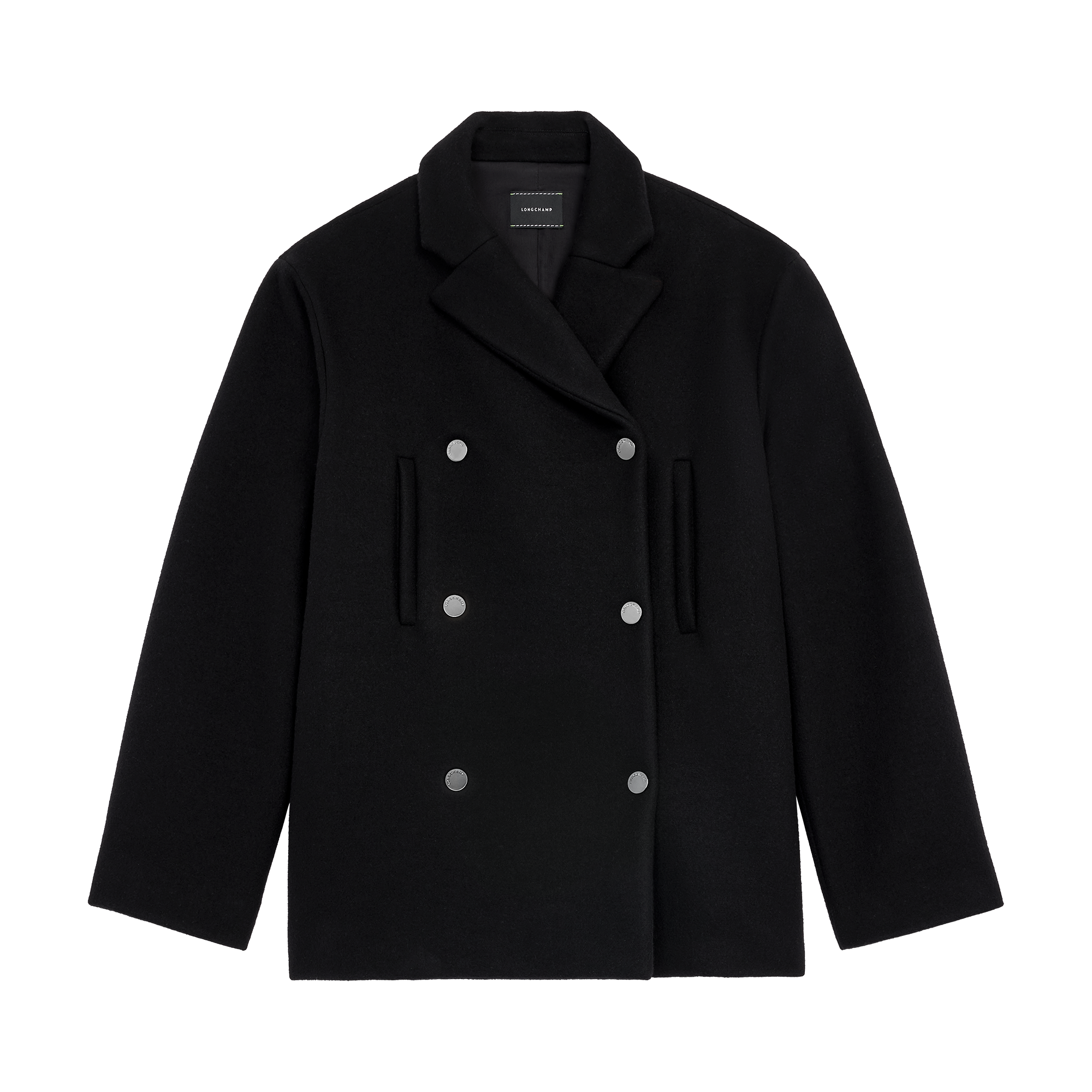 null Pea coat, Black