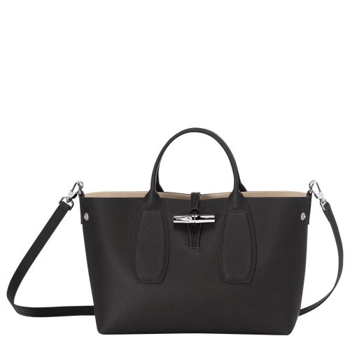 Le Roseau M Handbag , Black - Leather - View 5 of 7