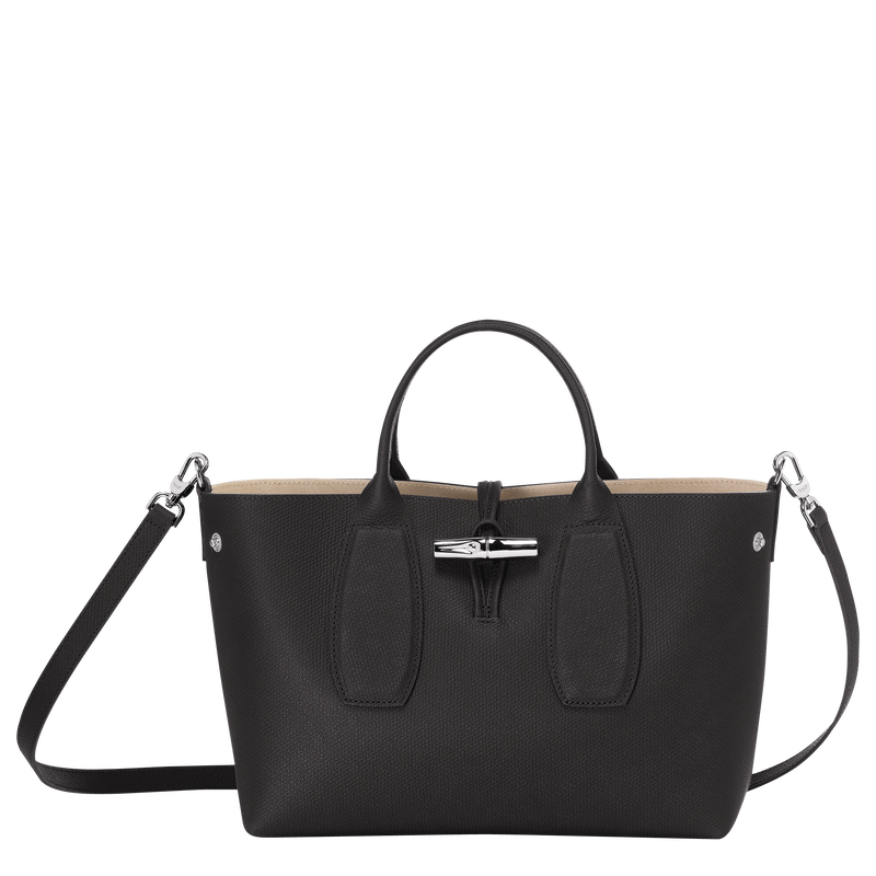 Le Roseau M Handbag , Black - Leather  - View 5 of  7