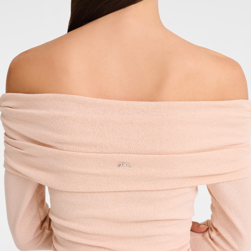 Long dress , Cream - Crepe jersey  - View 5 of  5