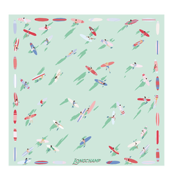 En Attendant la Vague Silk scarf 50 , Mint - Silk