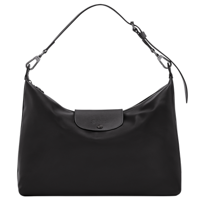 Schultertasche XL Le Pliage Xtra , Leder - Schwarz