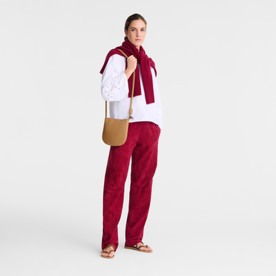 Le Roseau Bolso bandolera S , Cuero - Nuez