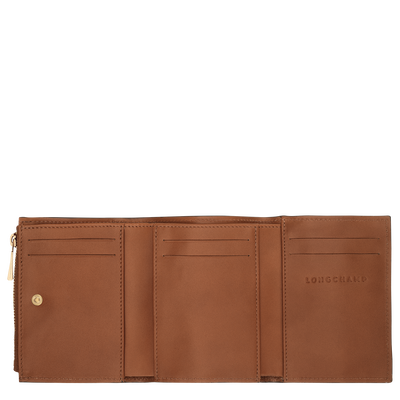 &Eacute;pure Compact wallet, Cognac