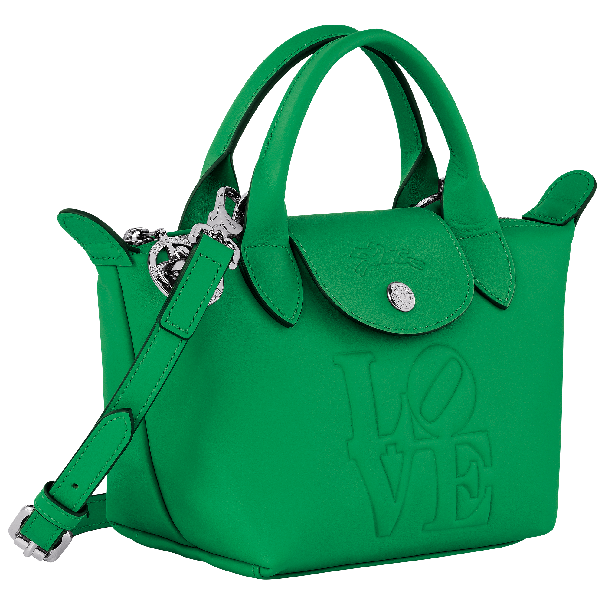 Longchamp x Robert Indiana 系列 手提包 XS, 綠色
