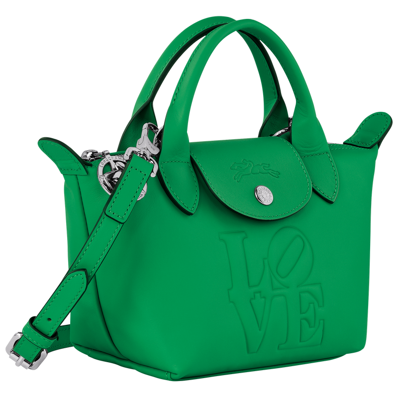 Longchamp x Robert Indiana 系列 手提包 XS , 綠色 - 皮革  - 查看 3 5