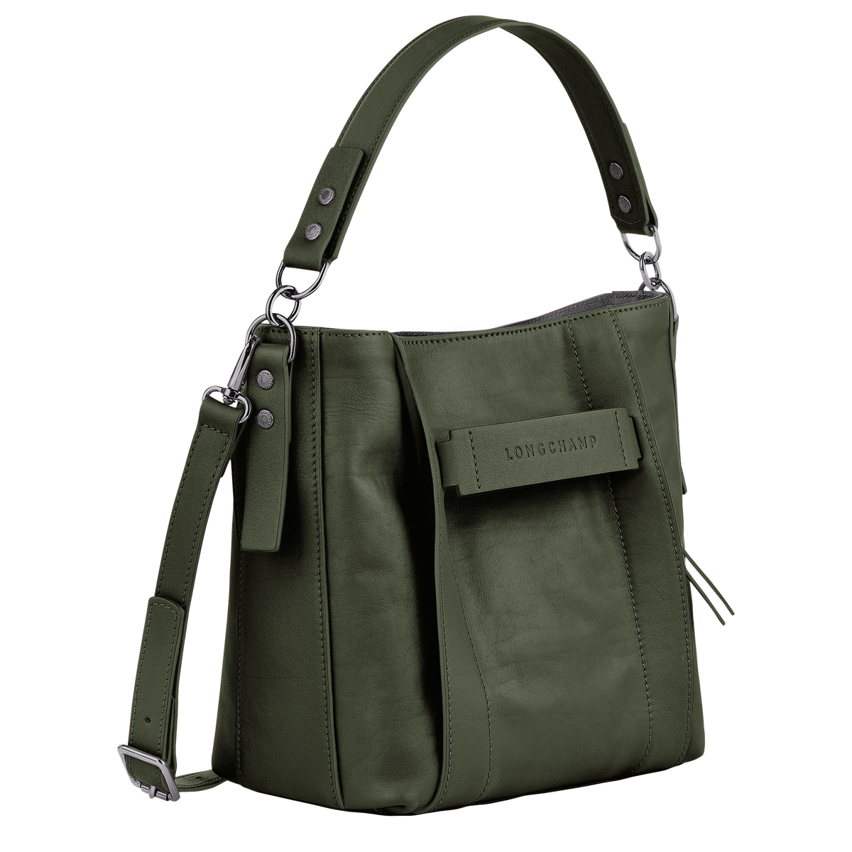 Longchamp 3D S Crossbody bag Khaki Leather Longchamp US