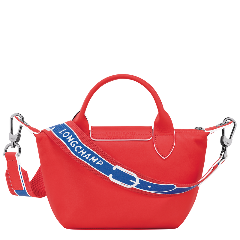Handtasche XS Le Pliage Xtra , Leder - Rot  - Ansicht 4 von 4