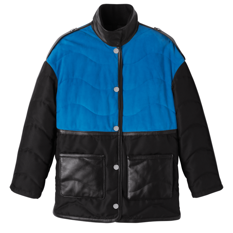 Cobalt leather jacket on sale