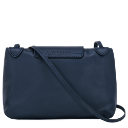 Longchamp Ladies Le Pliage Cuir Mini Top Handle Bag-Navy