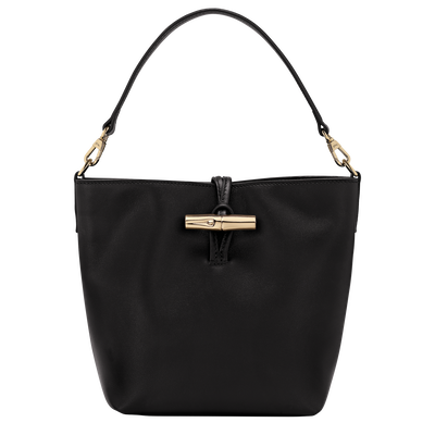 Sac seau XS Le Roseau , Cuir - Noir