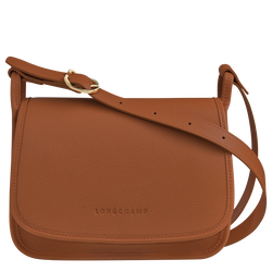 Sac bandoulière M Le Foulonné , Cuir - Caramel