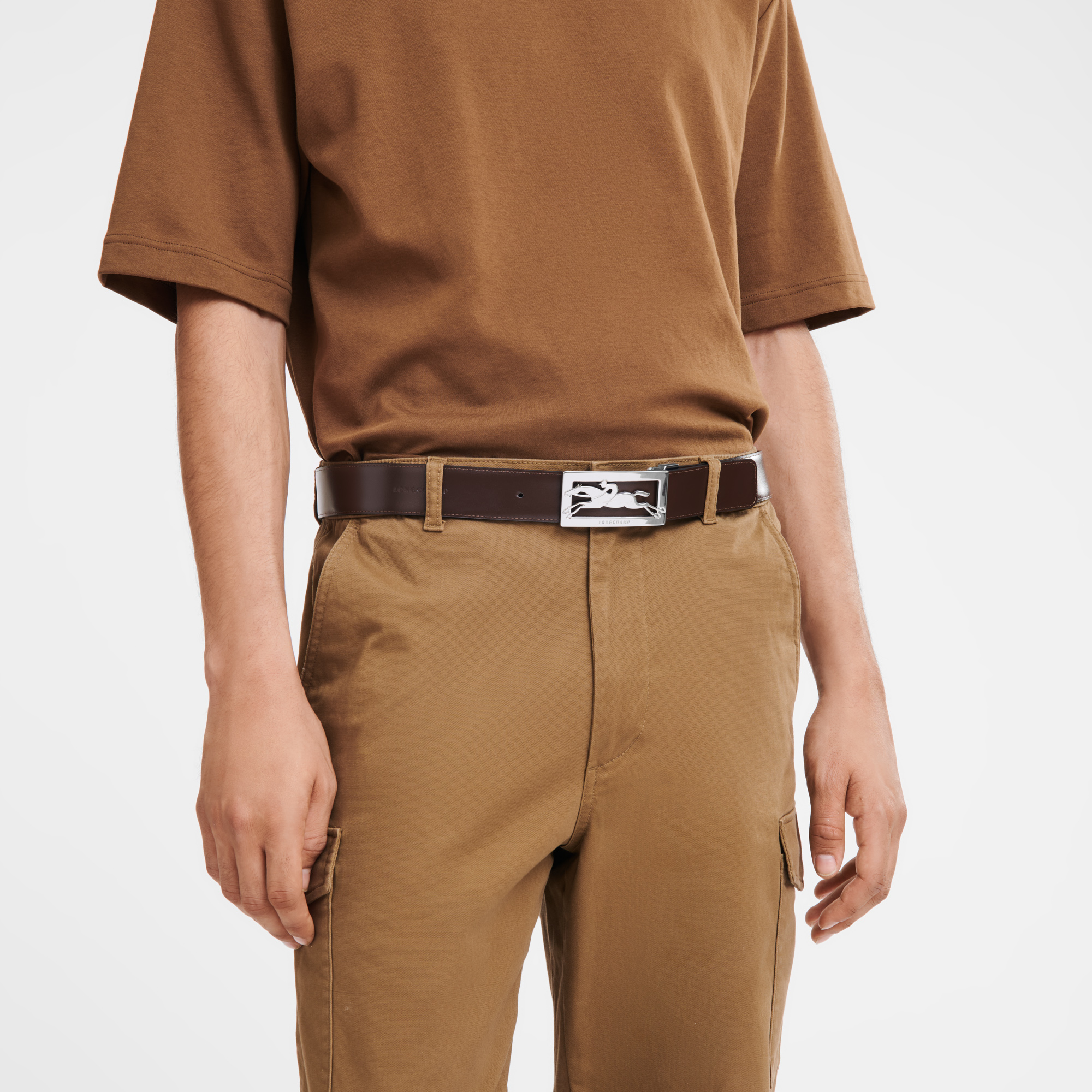 Delta Box Cinto para homem, Preto/Castanho mocha