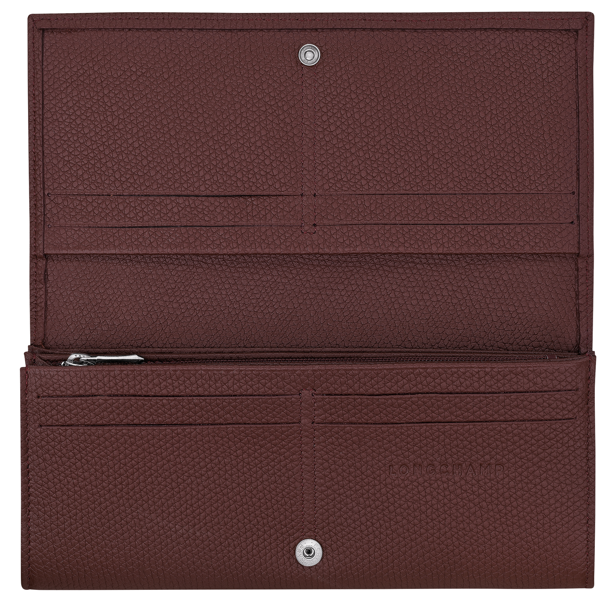 Le Roseau Long continental wallet Burgundy - Leather | Longchamp US Le Roseau Long continental wallet Burgundy - Leather | Longchamp US