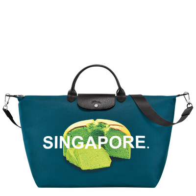 L Travel bag , Ink blue - Canvas