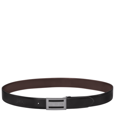 Delta Box Men's belt, Black/Mocha