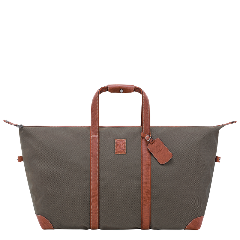 Reisetasche L Boxford , Recyceltes Canvas - Braun  - Ansicht 1 von 5