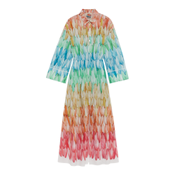 Long dress , Rainbow - Printed poplin