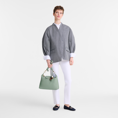 Le Pliage Xtra 半月形單肩包 , 青瓷綠色 - 皮革