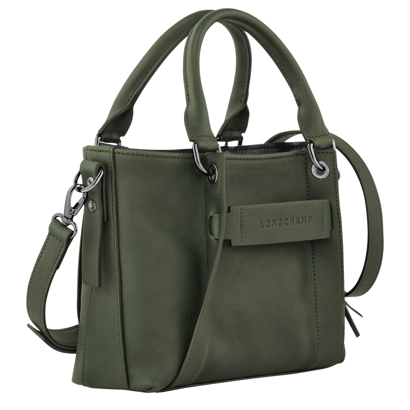 Handtasche S Longchamp 3D , Leder - Khaki  - Ansicht 3 von 5