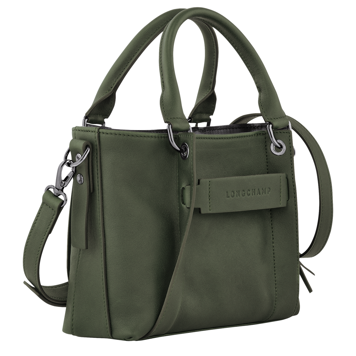 Longchamp 3D S Handbag Khaki Leather Longchamp US