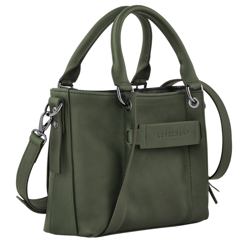 Longchamp 3D S Handbag , Khaki - Leather  - View 3 of  5