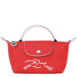 Le Pliage Xtra Pouch , Red - Leather