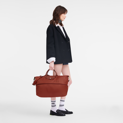 Le Pliage Green Travel bag expandable, Chestnut