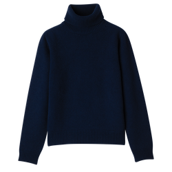 Turtleneck sweater , Navy - Knit