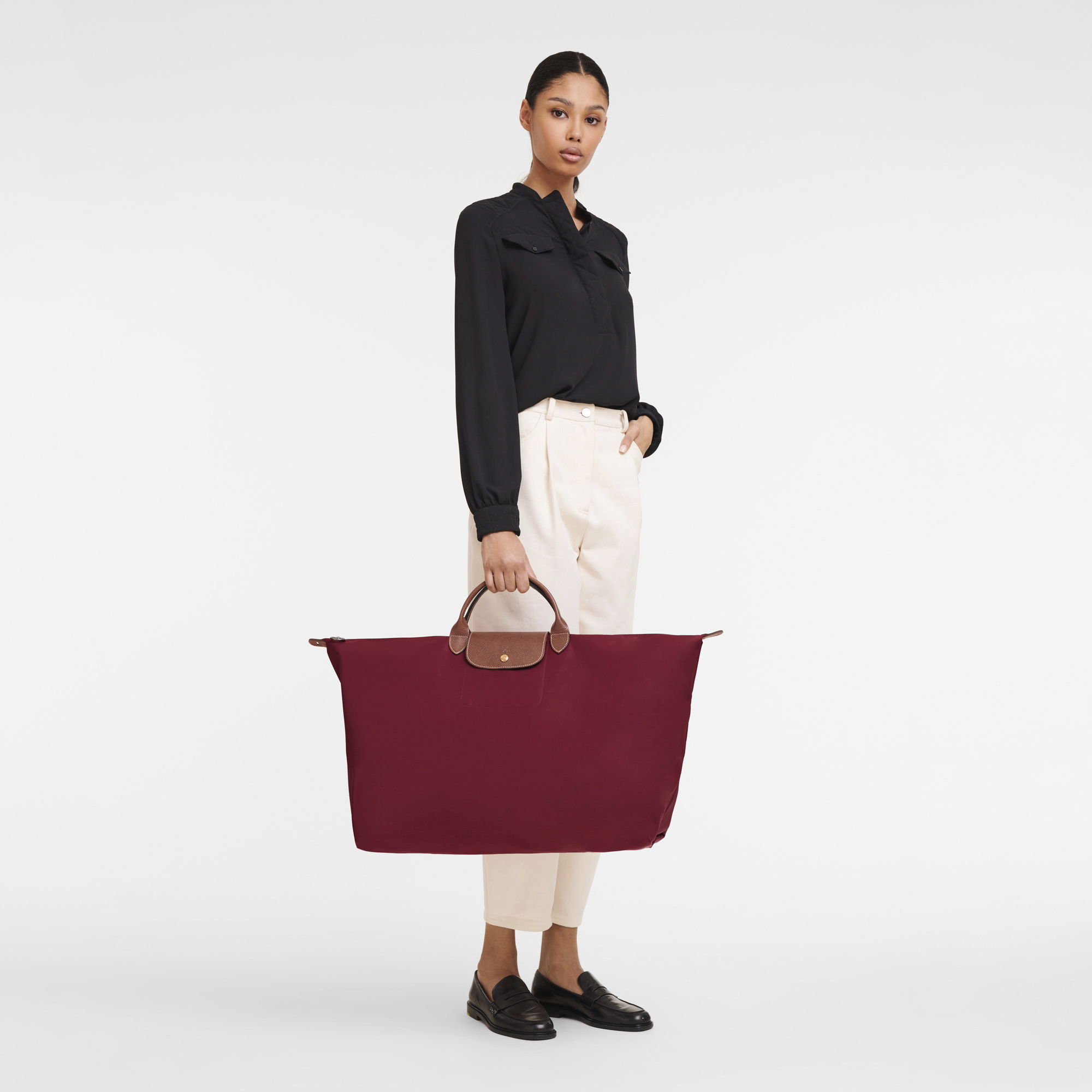 Le Pliage Original M Travel bag Red - Recycled canvas (L1625089P59) |  Longchamp SG