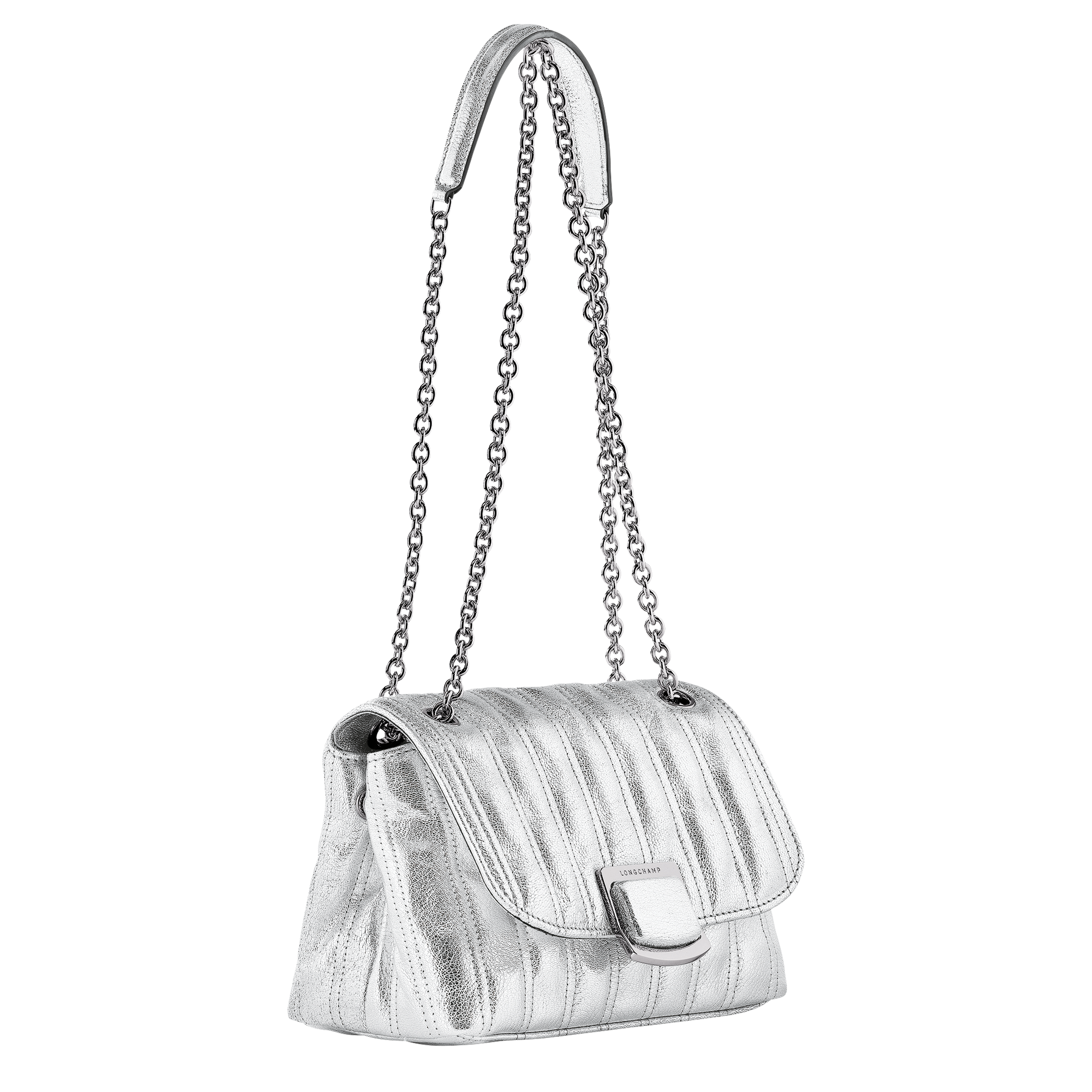 silver designer bag