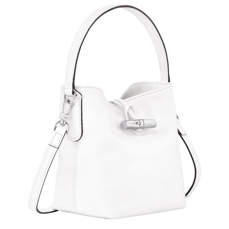 Le Roseau XS Bucket bag , White - Leather  - View 3 of  6