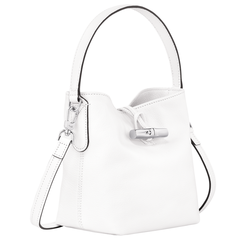 Le Roseau XS Bucket bag , White - Leather  - View 3 of 6