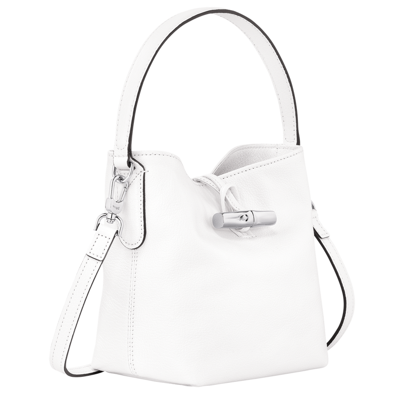 Roseau XS Bucket bag , White - Leather  - View 3 of  5