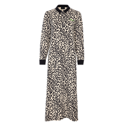 Dress , Black/Beige - Printed jersey