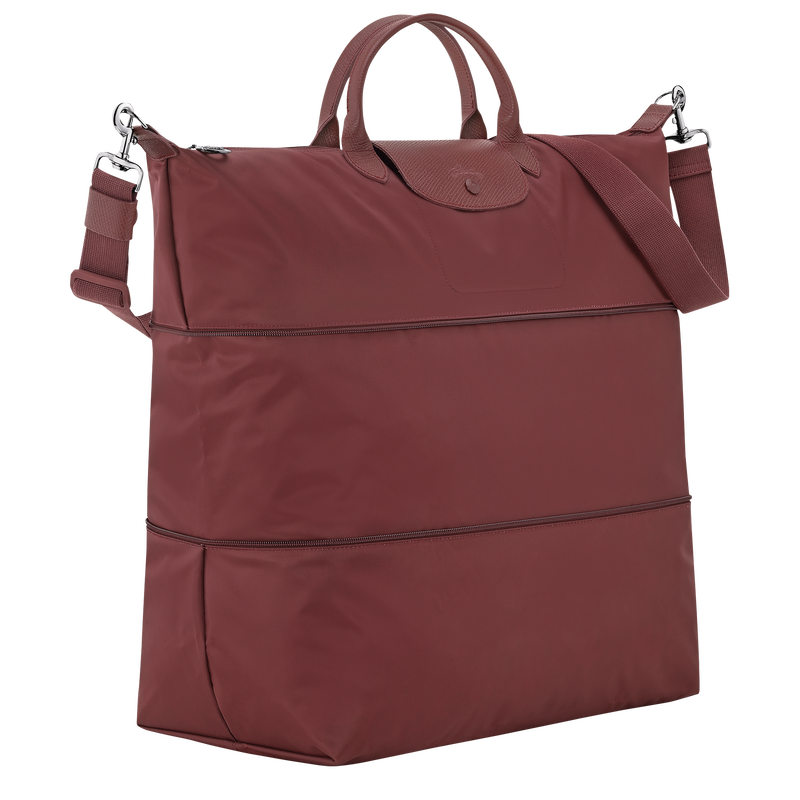 Le Pliage One S Travel bag expandable , Burgundy - Canvas  - View 2 of  6