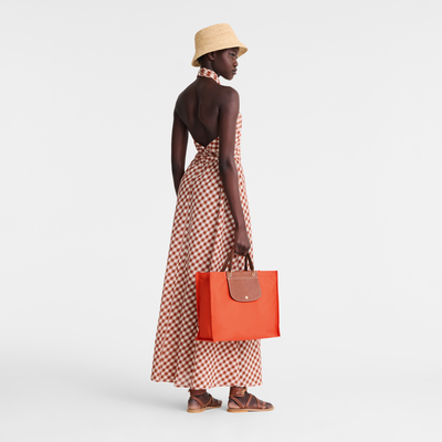 Cabas Longchamp 肩揹袋 L , 胡蘿蔔 - 帆布