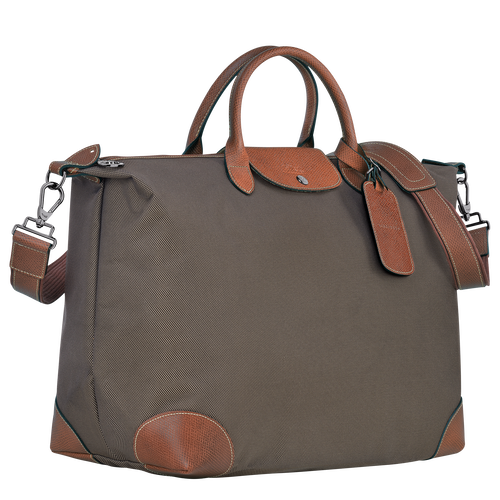 Reisetasche S Boxford , Recyceltes Canvas - Braun - Ansicht 3 von 6