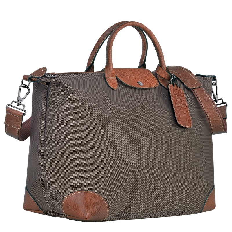 Reisetasche S Boxford , Recyceltes Canvas - Braun  - Ansicht 3 von 6