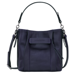 Sac bandoulière S Longchamp 3D , Cuir - Myrtille