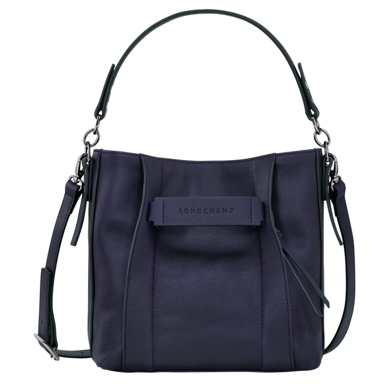 Longchamp 3D 斜背袋 S , 藍莓色 - 皮革  - 查看 1 5