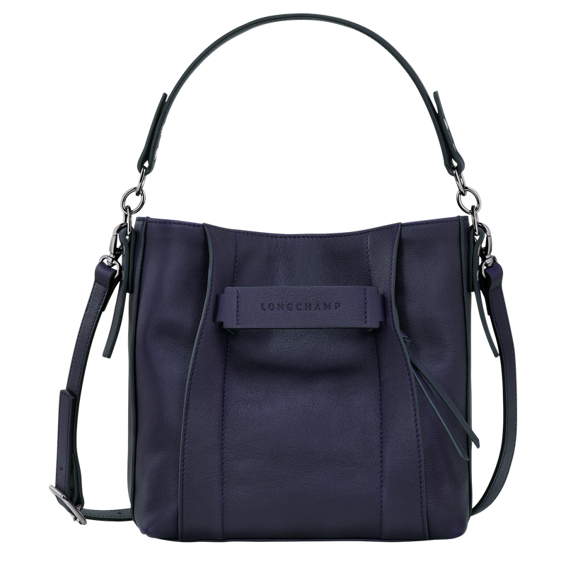 Sac bandoulière S Longchamp 3D , Cuir - Myrtille  - Vue 1 de 5