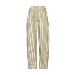 Trousers , Heritage Green - Printed gabardine