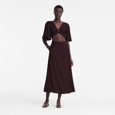 Midi skirt , Burgundy - OTHER