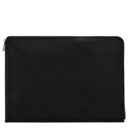 Le Foulonn&eacute; Laptop case , Black - Leather