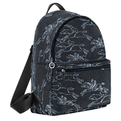 Le Pliage Collection L Backpack , Navy - Canvas - View 3 of  6
