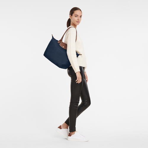 Le Pliage Original L Tote bag , Navy - Recycled canvas - View 2 of 6