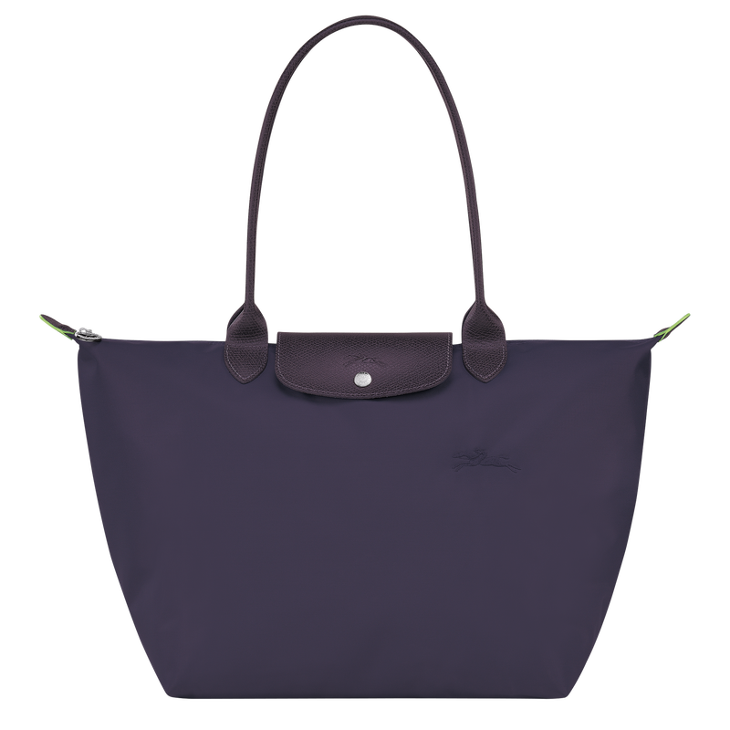 Le Pliage Green L Tote bag , Bilberry - Recycled canvas  - View 1 of  4